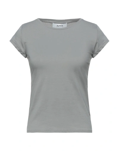 Shop Alpha Studio T-shirts In Grey