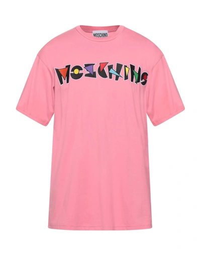 Shop Moschino Woman T-shirt Pink Size M Cotton