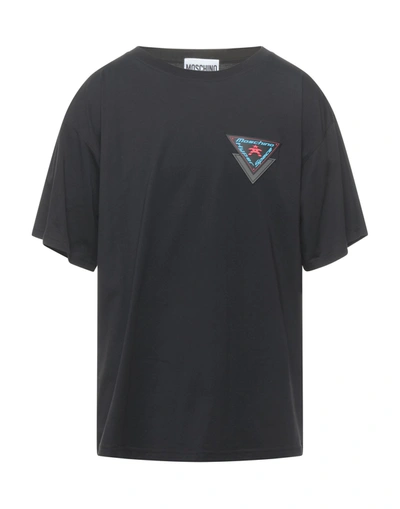 Shop Moschino Man T-shirt Black Size 36 Cotton