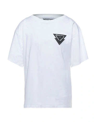 Shop Moschino Man T-shirt White Size 36 Cotton