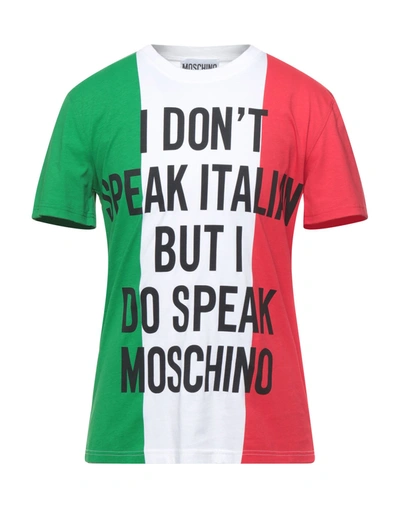 Shop Moschino Man T-shirt White Size 36 Cotton