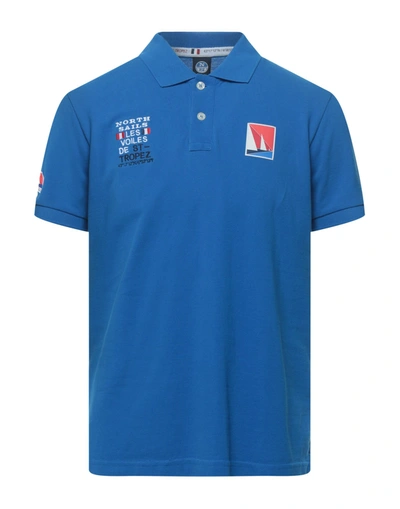 Shop North Sails Man Polo Shirt Blue Size Xs Cotton