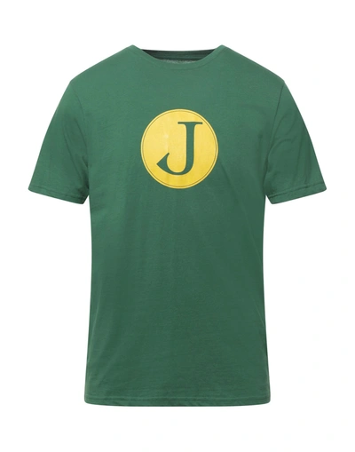 Shop Jeckerson Man T-shirt Green Size Xxl Cotton