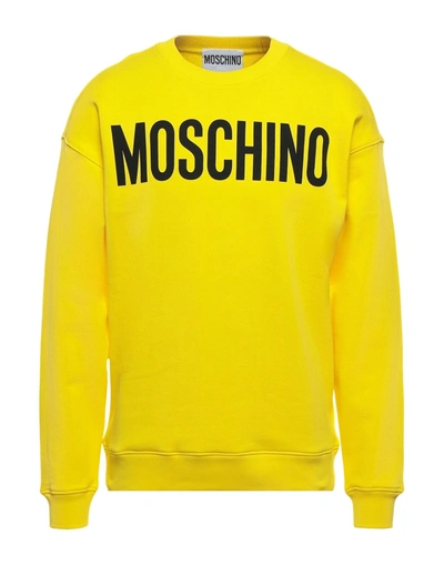 Shop Moschino Sweatshirts In Yellow