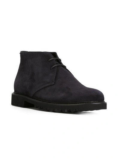 Shop Giorgio Armani Classic Desert Boots