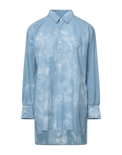 Shop Nili Lotan Woman Shirt Sky Blue Size Xs Cotton