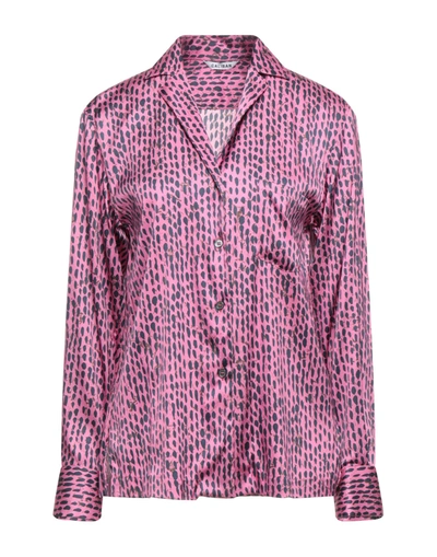 Shop Caliban Woman Shirt Fuchsia Size 4 Viscose, Elastane In Pink