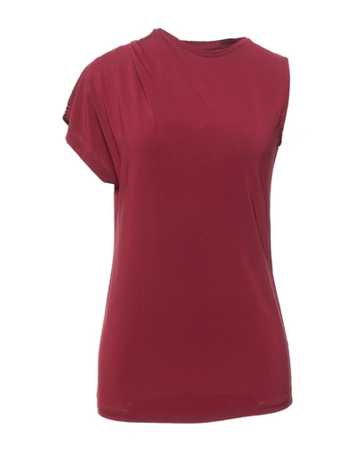 Shop Marella Woman T-shirt Burgundy Size M Viscose, Elastane In Red