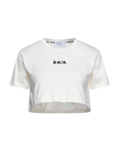 Shop Berna Woman T-shirt Ivory Size L Cotton In White