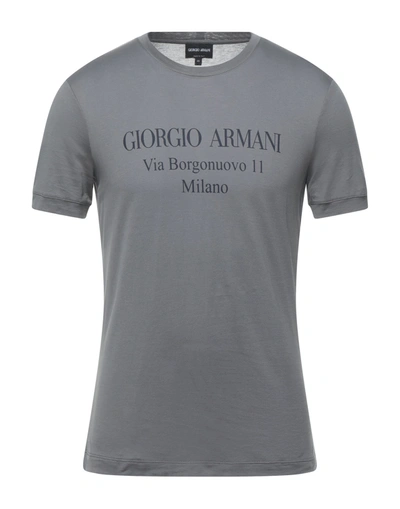 Shop Giorgio Armani T-shirts In Grey