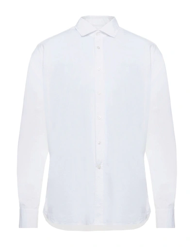 Shop Bagutta Man Shirt White Size 17 ¾ Cotton