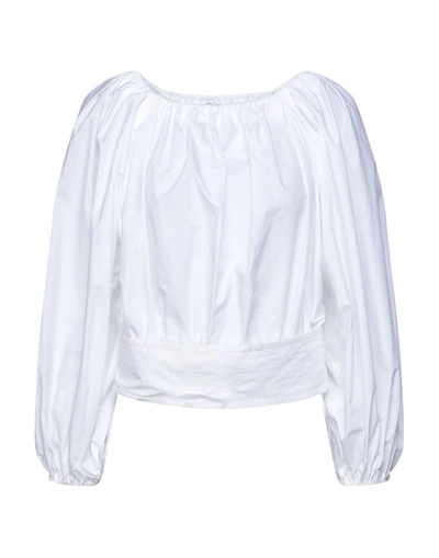 Shop Patou Woman Blouse White Size 6 Cotton