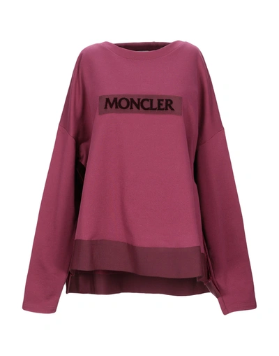 Shop Moncler Sweatshirts In Garnet