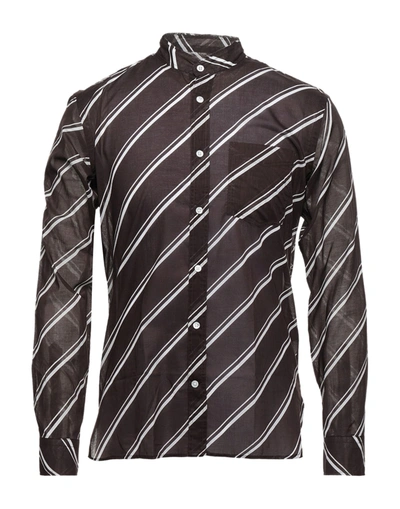 Shop Mauro Grifoni Shirts In Dark Brown