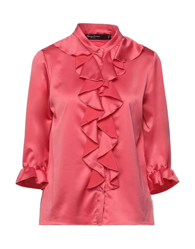 Shop Spago Donna Shirts In Coral