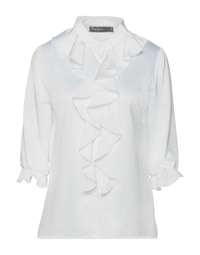 Shop Spago Donna Woman Shirt White Size S Polyester, Elastane