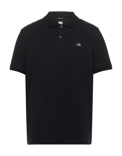 Shop C.p. Company Polo Shirts In Black