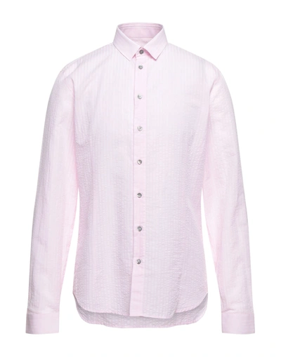 Shop Patrizia Pepe Man Shirt Pink Size 42 Cotton, Linen