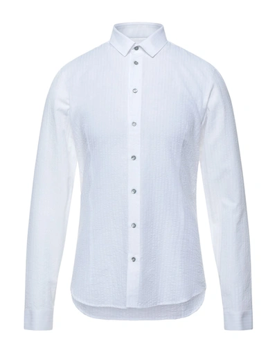 Shop Patrizia Pepe Man Shirt White Size 36 Cotton, Linen