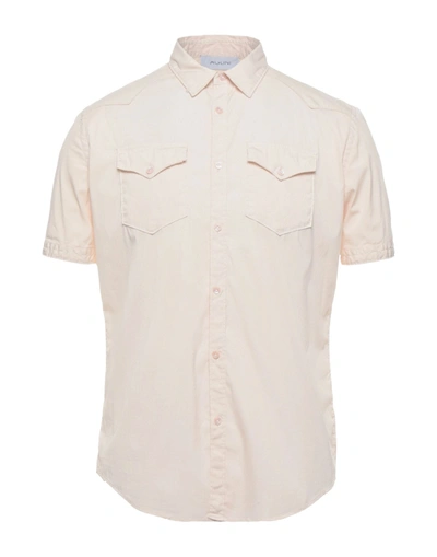 Shop Aglini Man Shirt Light Pink Size 15 ¾ Cotton, Polyamide, Elastane