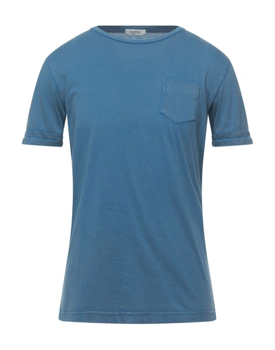 Shop Crossley Man T-shirt Slate Blue Size L Cotton