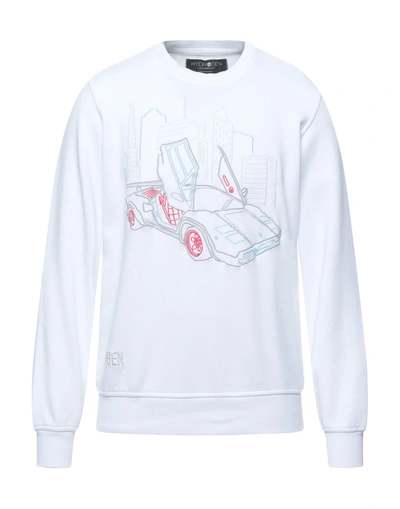 Shop Hydrogen Man Sweatshirt White Size Xxl Cotton
