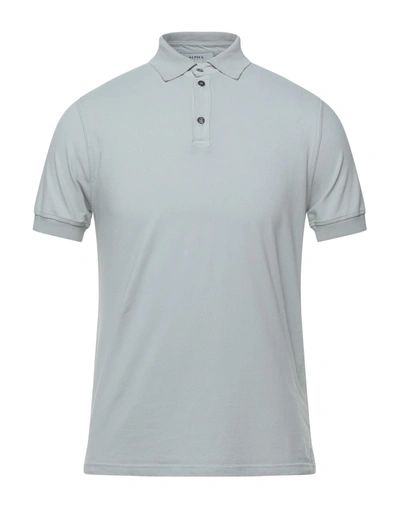 Shop Alpha Studio Man Polo Shirt Light Grey Size 50 Cotton, Elastane