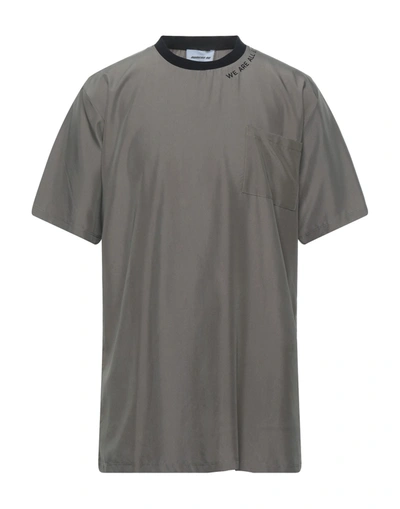 Shop Numero 00 Man T-shirt Khaki Size S Modal, Polyester, Cotton, Elastane In Beige