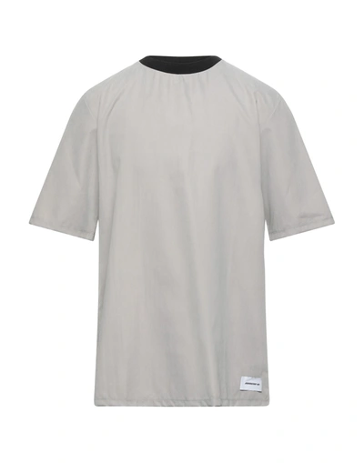 Shop Numero 00 Man T-shirt Light Grey Size Xs Polyester, Polyamide, Cotton, Elastane