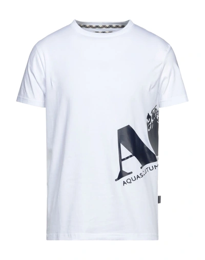 Shop Aquascutum T-shirts In White