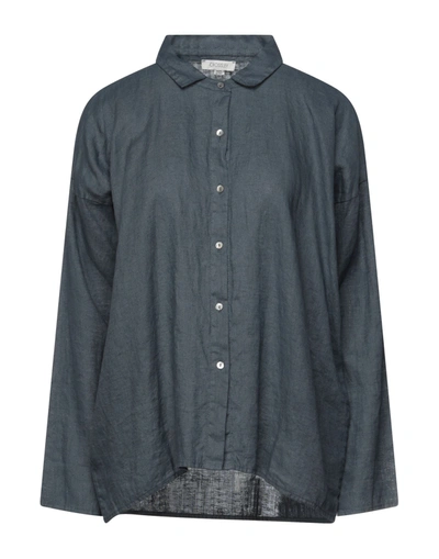 Shop Crossley Woman Shirt Slate Blue Size S Linen