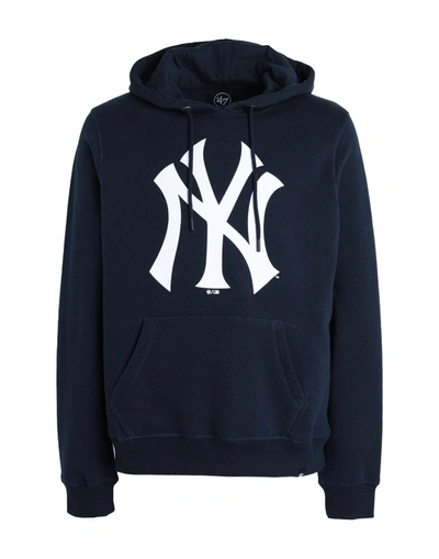 Shop 47 Felpa Imprint Burnside Pullover Hood New York Yankees Man Sweatshirt Midnight Blue Size L Cotton, Po