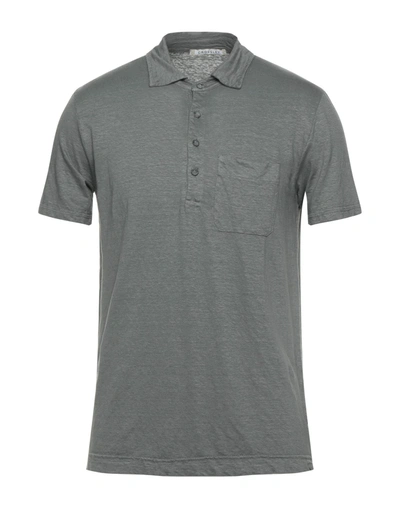 Shop Crossley Man Polo Shirt Grey Size Xxl Linen, Elastane