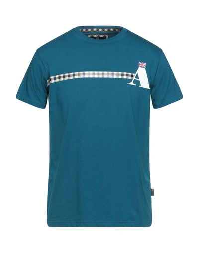 Aquascutum T-shirts Men's Petrol Blue T-shirt | ModeSens