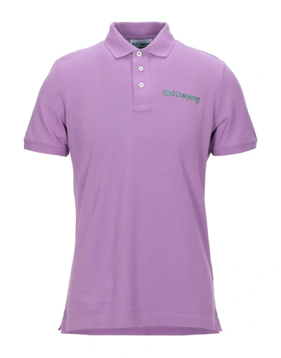 Shop Best Company Polo Shirts In Lilac