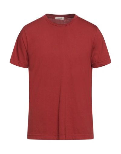 Shop Crossley Man T-shirt Brick Red Size L Cotton