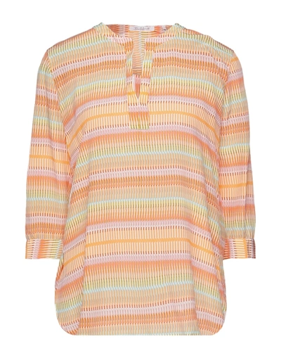 Shop Guglielminotti Woman Top Orange Size 6 Silk