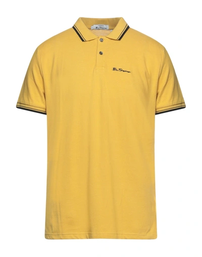 Shop Ben Sherman Man Polo Shirt Yellow Size S Organic Cotton