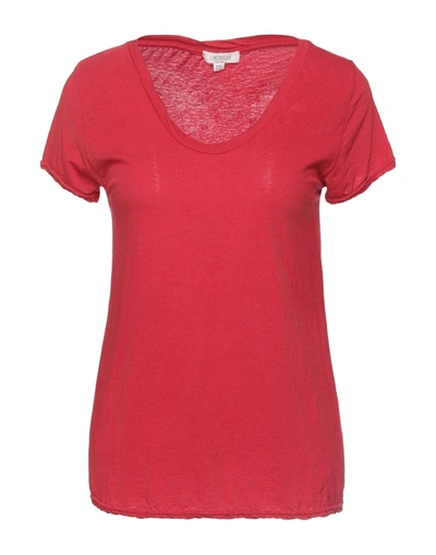 Shop Crossley Woman T-shirt Brick Red Size S Cotton, Linen