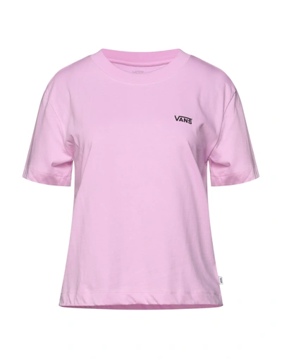 Shop Vans Woman T-shirt Pink Size L Cotton