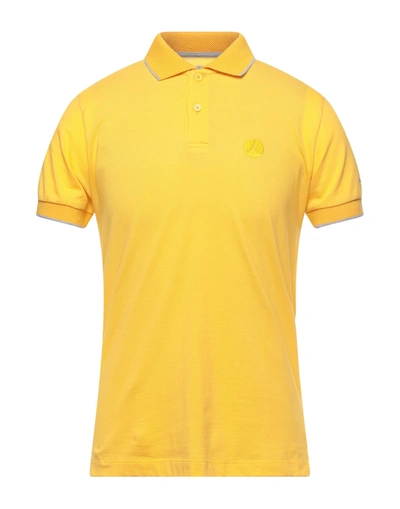 Shop People Of Shibuya Man Polo Shirt Ocher Size Xl Cotton, Elastane In Yellow