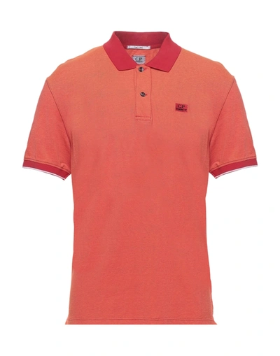 Shop C.p. Company Polo Shirts In Orange