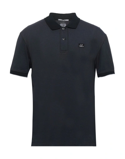 Shop C.p. Company Polo Shirts In Dark Blue