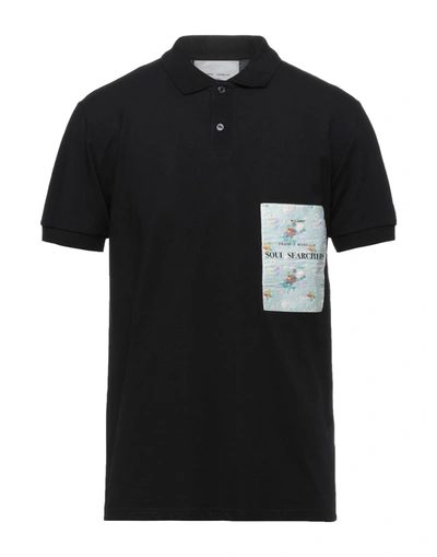 Shop Frankie Morello Man Polo Shirt Black Size S Cotton