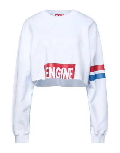 Shop Engine Woman Sweatshirt White Size L Cotton