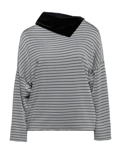 Shop Emporio Armani Woman T-shirt Grey Size 6 Viscose, Polyamide, Elastane, Polyester