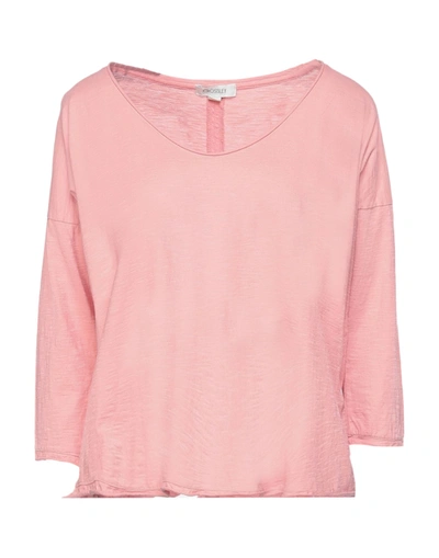 Shop Crossley Woman T-shirt Salmon Pink Size Xs Cotton