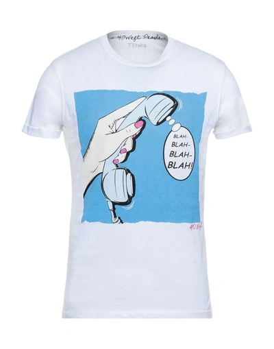 Shop 40weft T-shirts In White