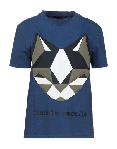 Shop Frankie Morello T-shirts In Dark Blue