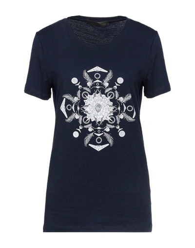 Shop Frankie Morello T-shirts In Dark Blue